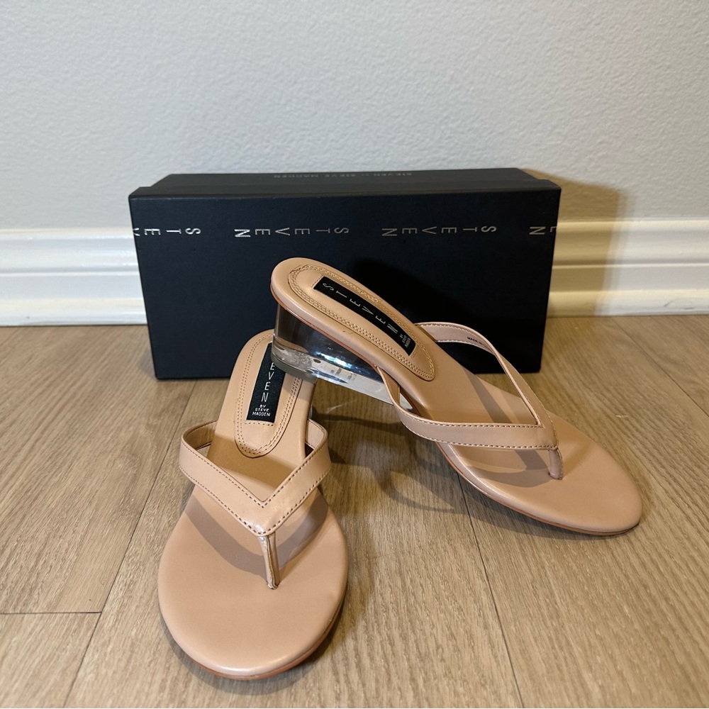 Steve Madden Lulu Blush Clear Wedge Sandal